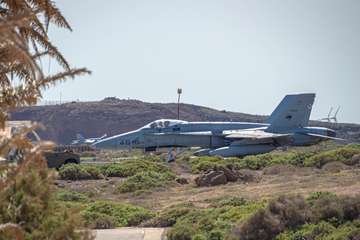 El Ejército del Aire pone a prueba sus capacidades en el cielo de Telde/Antonio Rico.